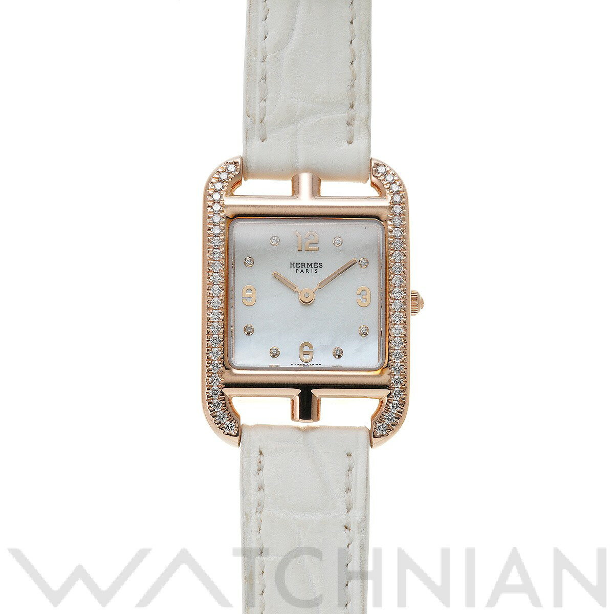 【中古】 エルメス HERMES ケープコッド CC1.274 ホワイトシェル/ダイヤモンド レディース 腕時計のサムネイル