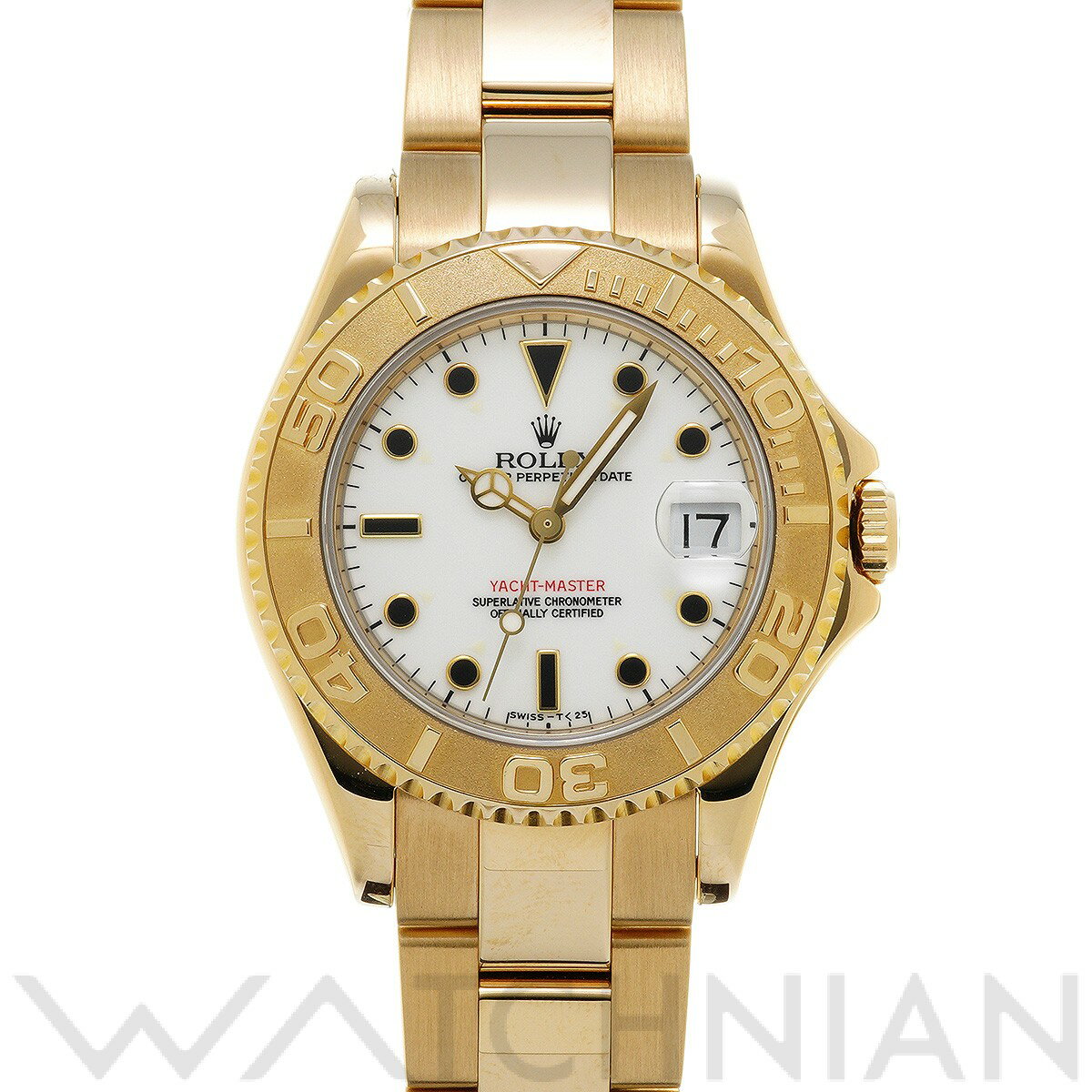 【中古】 ロレックス ROLEX ヨットマスター 34 68628 W番(1996年頃製造) ホワイト ユニセックス 腕時計