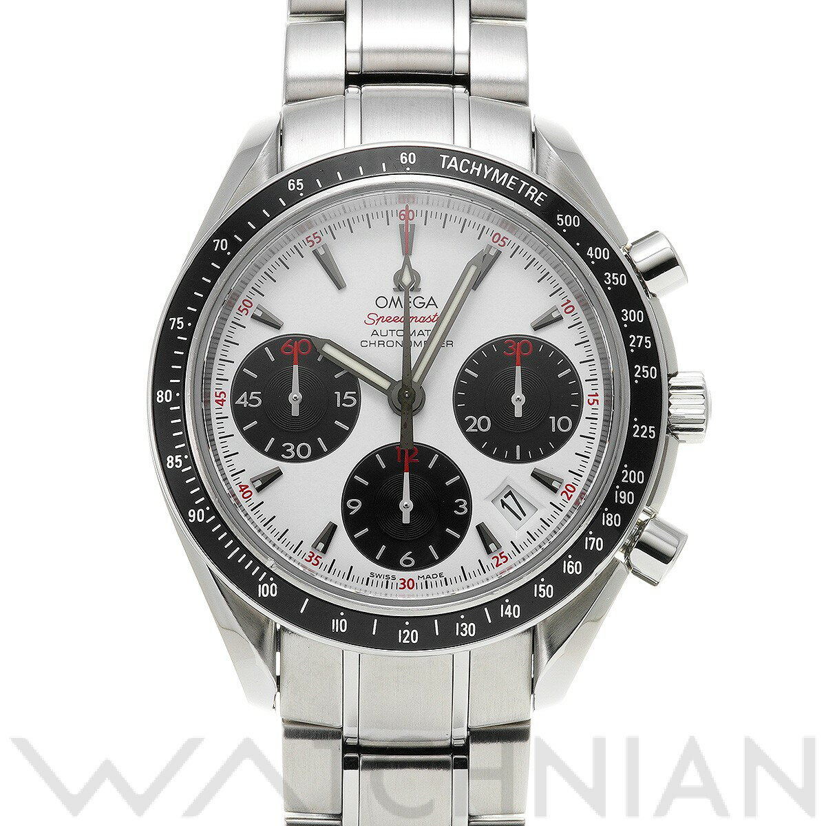 【中古】 オメガ OMEGA スピードマスター デイト 323.30.40.40.04.001 ホワ ...