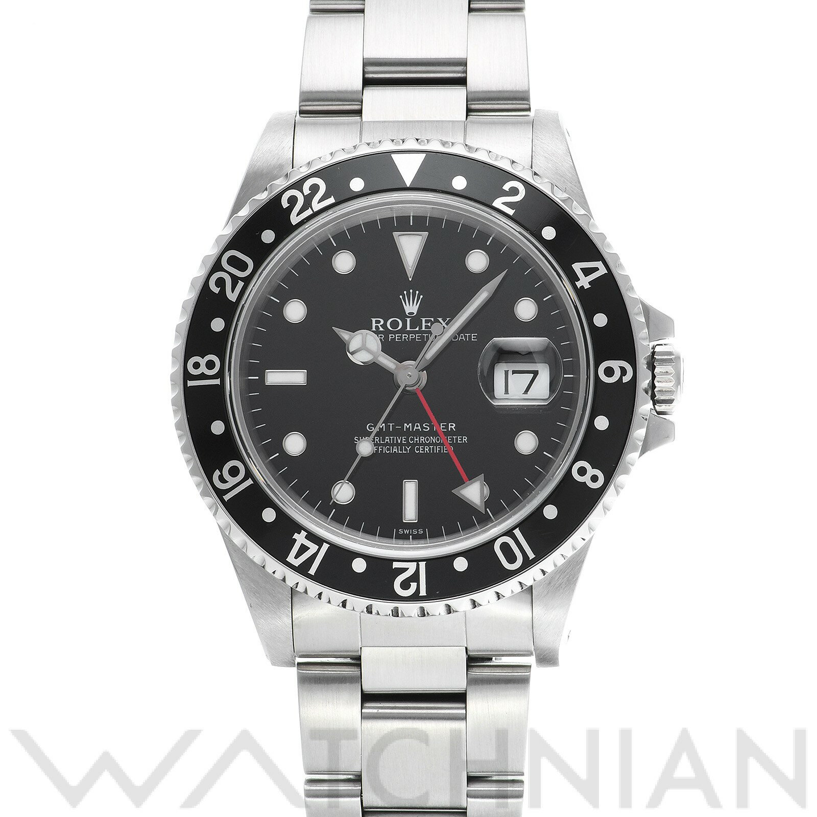 【中古】 ロレックス ROLEX GMTマスター 16700 U番(1998年頃製造) ブラック メンズ 腕時計