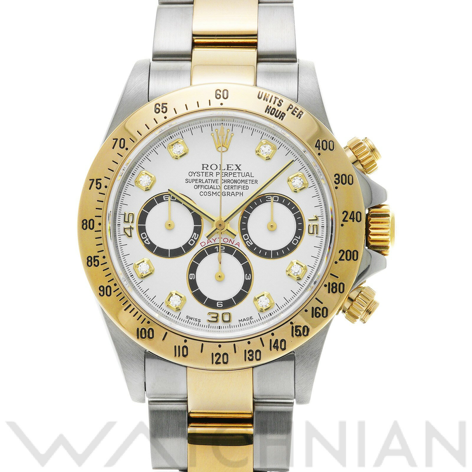 【中古】 ロレックス ROLEX コスモグラフ デイトナ 16523G U番(1998年頃製造) ホワイト/ダイヤモンド メンズ 腕時計