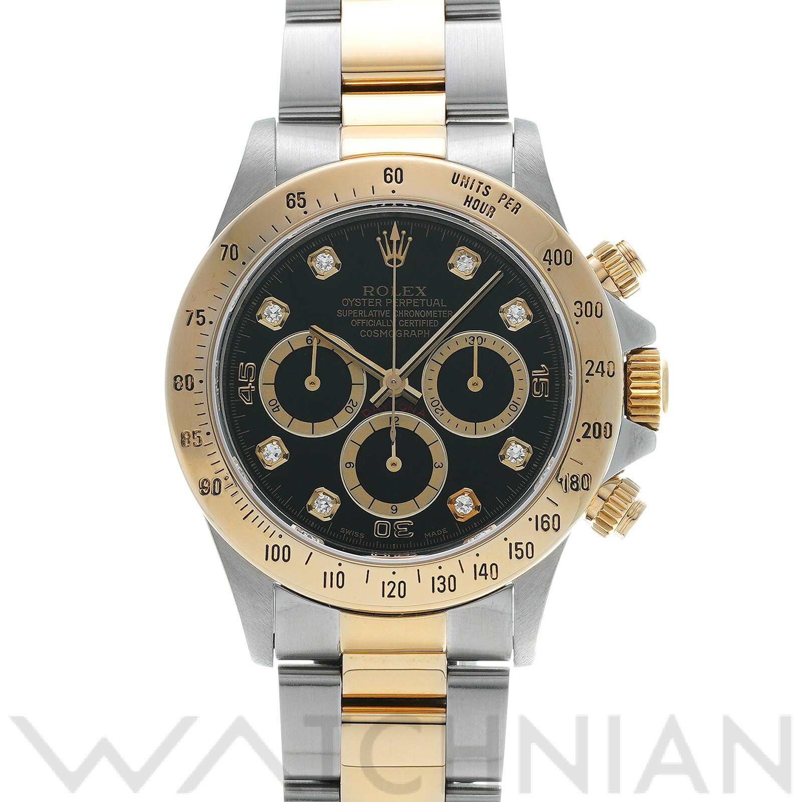 【中古】 ロレックス ROLEX コスモグラフ デイトナ 16523G N番(1991年頃製造) ブラック/ダイヤモンド メンズ 腕時計