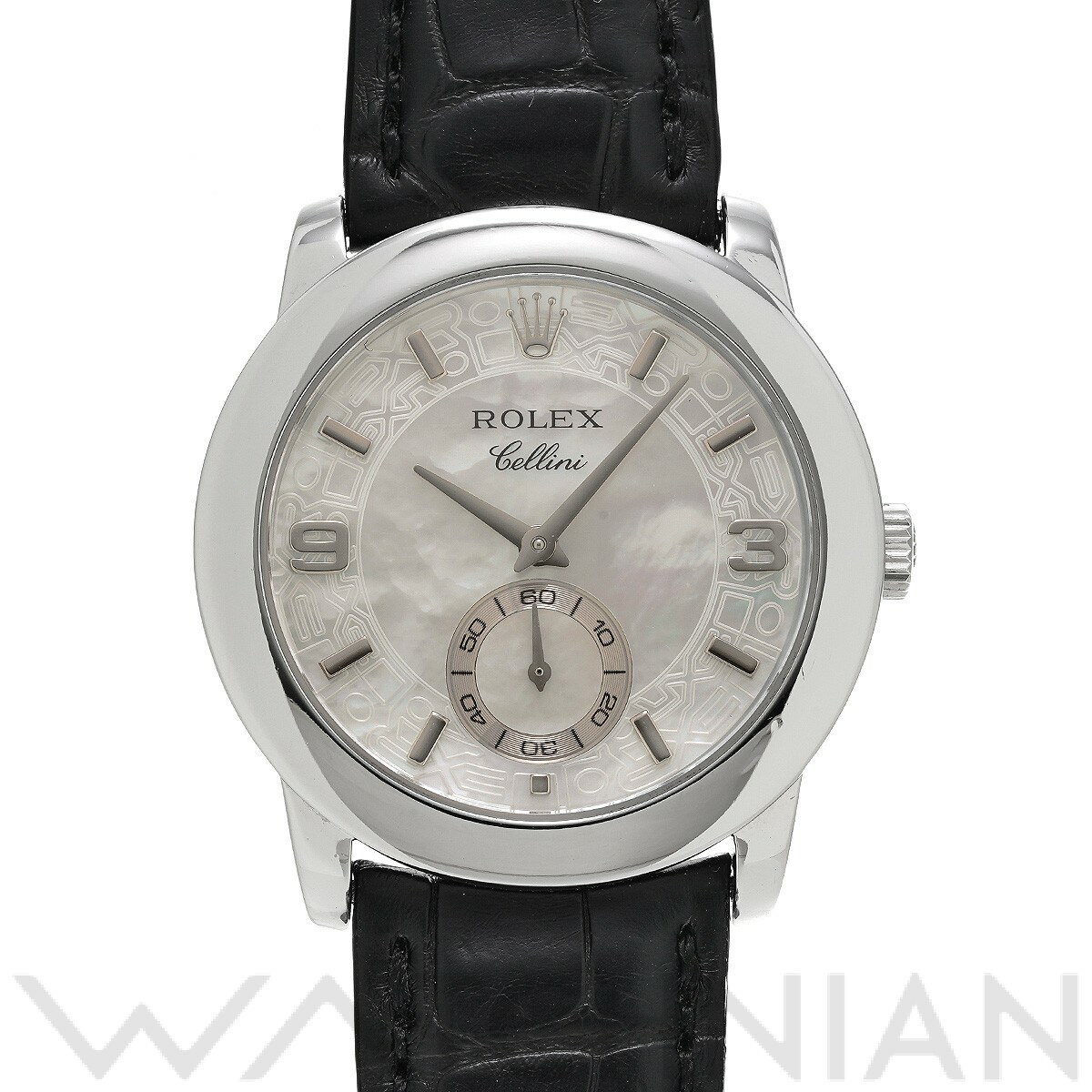 【中古】 ロレックス ROLEX チェリーニ チェリニウム 5240/6 K番(2002年頃製造) ホワイトシェル レディース 腕時計