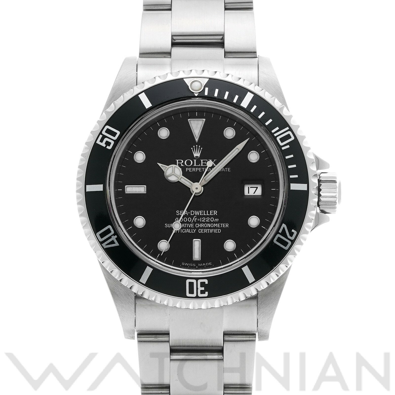 【4種選べるクーポン＆P2倍 5/15】【ローン60回払い無金利】【中古】 ロレックス ROLEX シードゥエラー 16600 F番(2004年頃製造) ブラック メンズ 腕時計