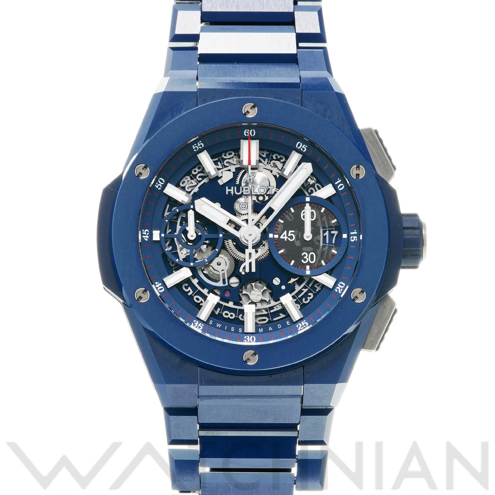 【中古】 ウブロ HUBLOT ビッグバン インテグラル ブルーセラミック 451.EX.5123.EX マットブルースケルトン メンズ 腕時計