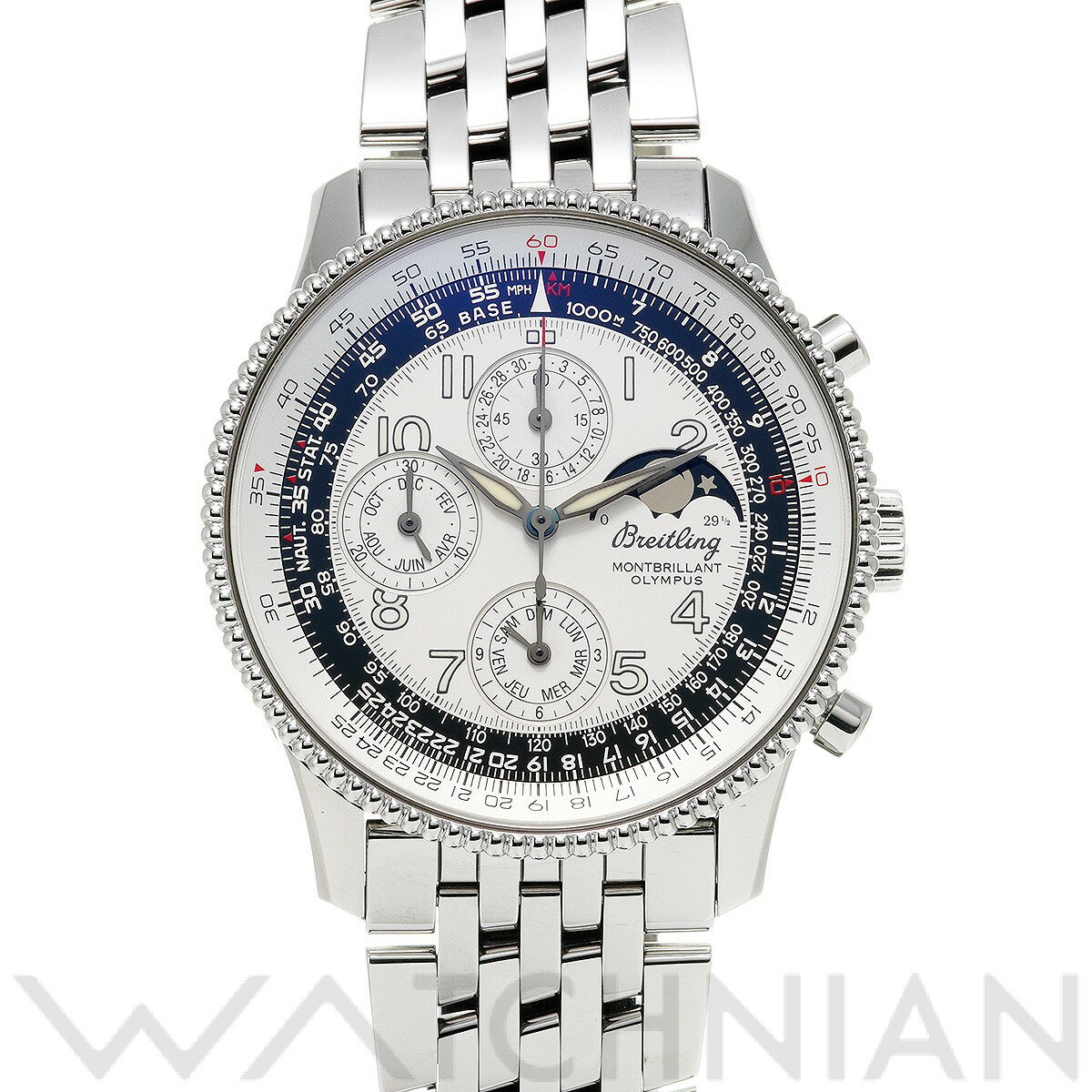 【中古】 ブライトリング BREITLING モンブリラン オリンパス A191G92NP シルバー ...