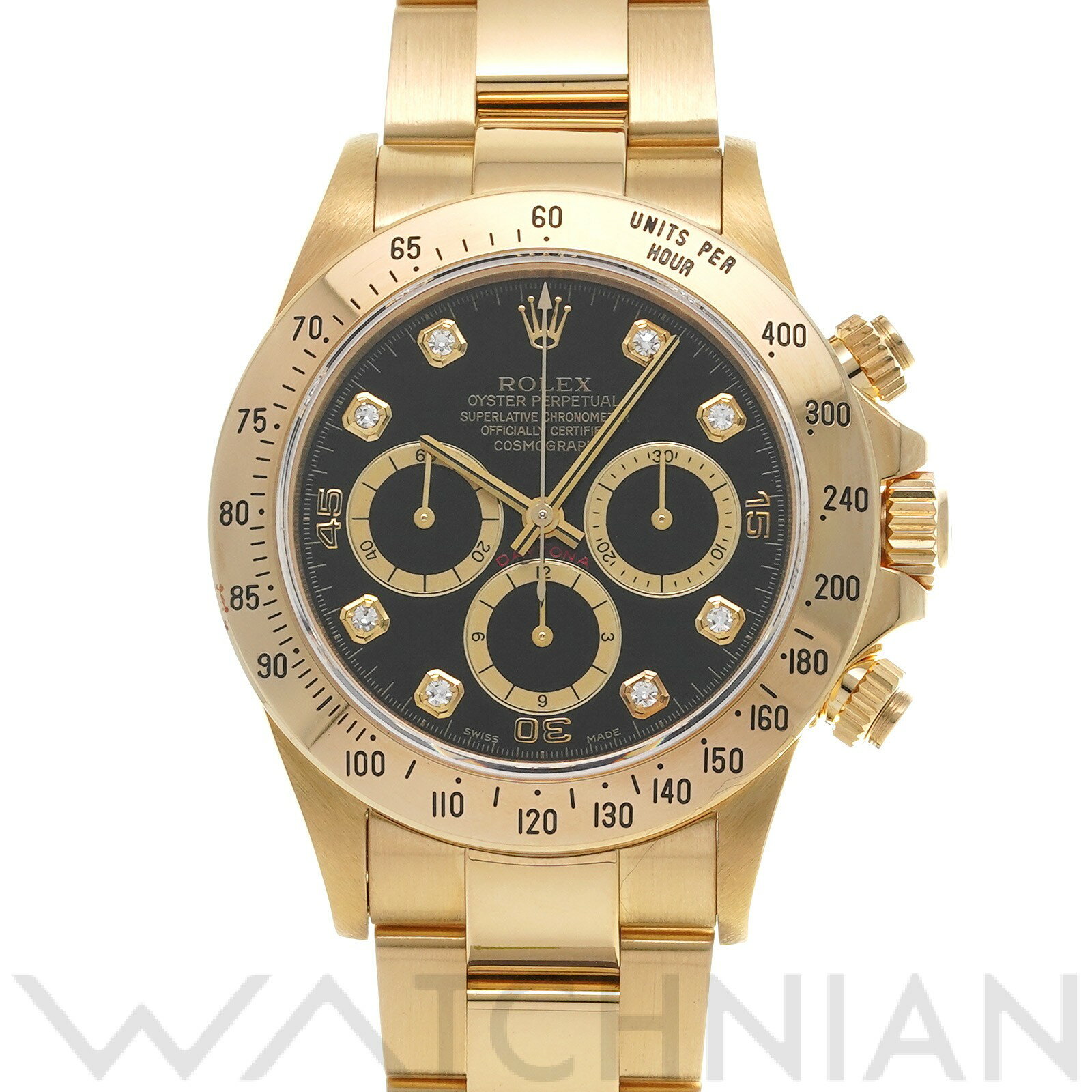 【中古】 ロレックス ROLEX コスモグラフ デイトナ 16528G W番(1995年頃製造) ブラック/ダイヤモンド メンズ 腕時計