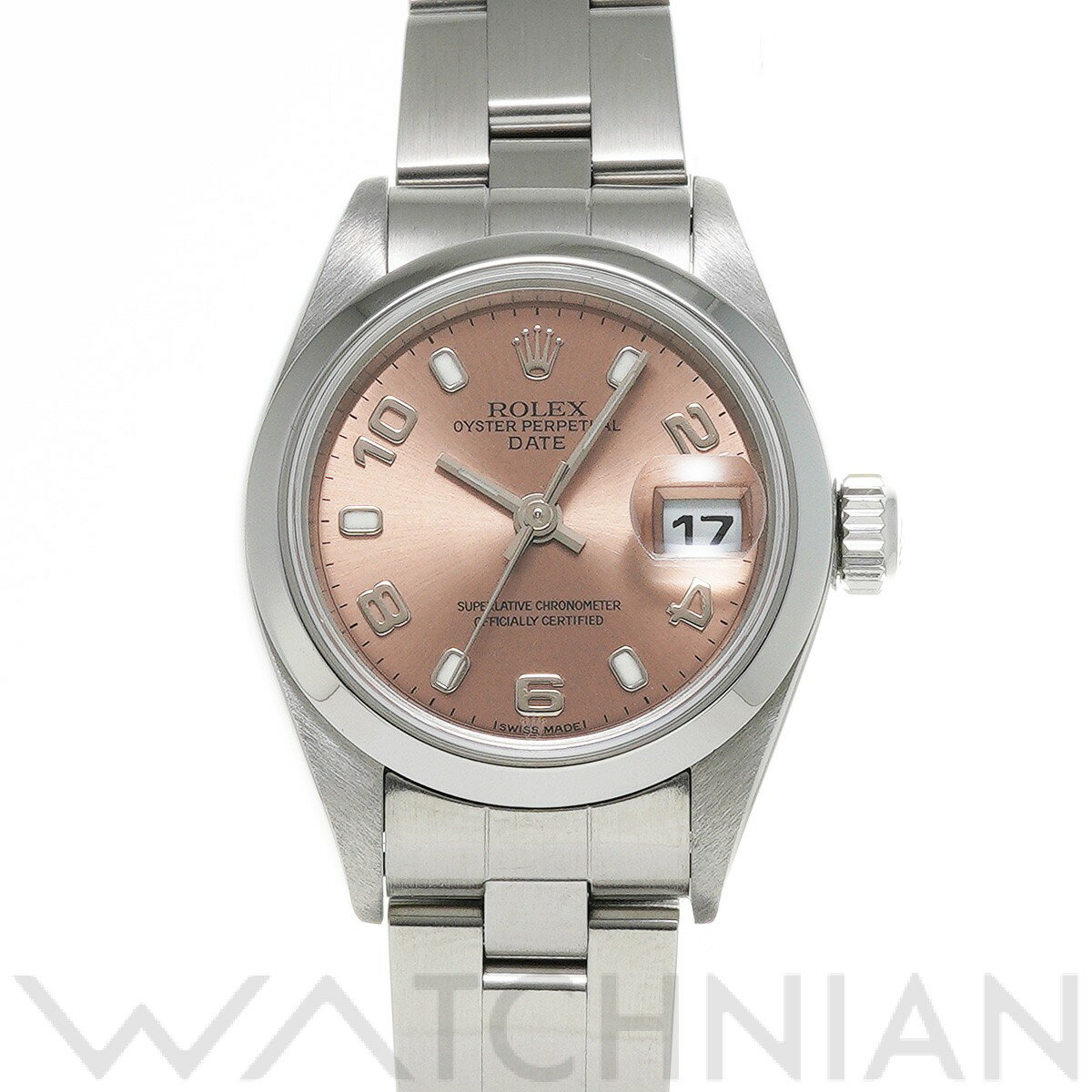 【中古】 ロレックス ROLEX オイスターパーペチュアル デイト 26 79160 A番(1999年頃製造) ピンク レディース 腕時計