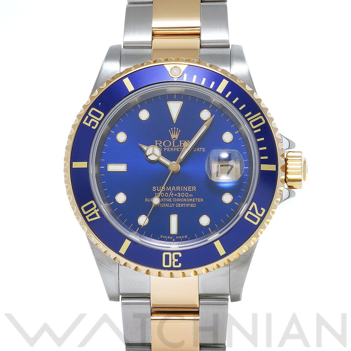 【中古】 ロレックス ROLEX サブマリーナ デイト 16613 Y番(2003年頃製造) ブルー メンズ 腕時計