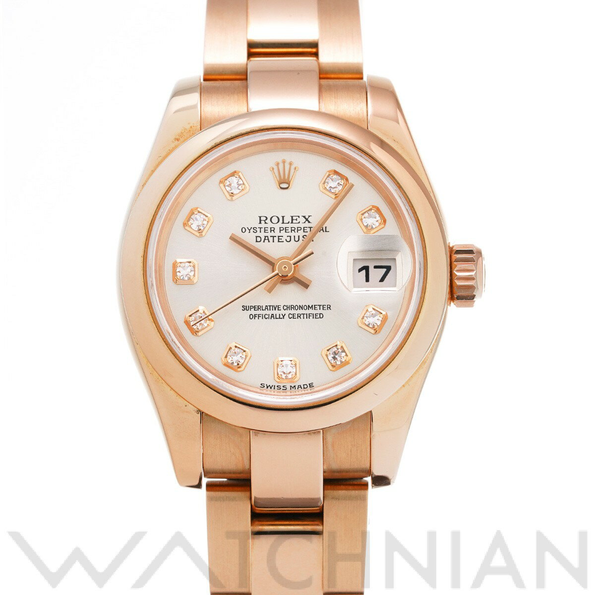 【中古】 ロレックス ROLEX レディ デイトジャスト 26 179165G K番(2002年頃製造) シルバー/ダイヤモンド レディース 腕時計のサムネイル