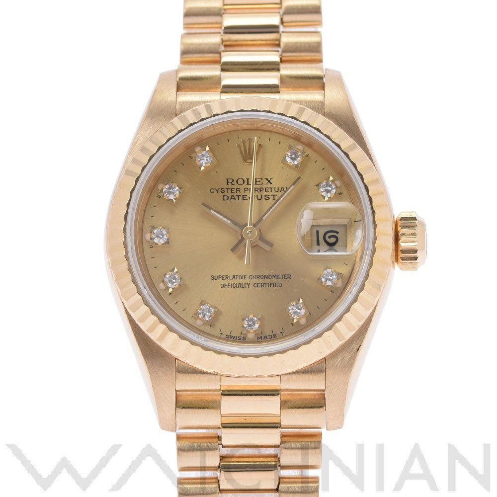 【中古】 ロレックス ROLEX デイトジャスト 26 69178G R番(1987年頃製造) シャンパン/ダイヤモンド レディース 腕時計