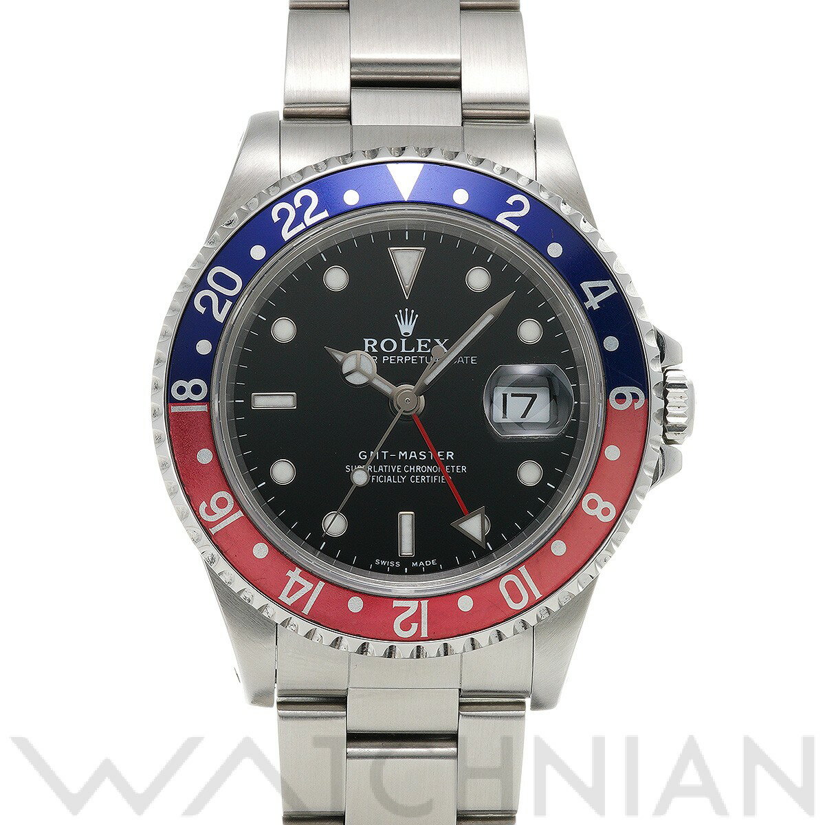 【4種選べるクーポン＆P2倍 5/25】【ローン60回払い無金利】【中古】 ロレックス ROLEX GMTマスター 16700 A番(1999年頃製造) ブラック メンズ 腕時計