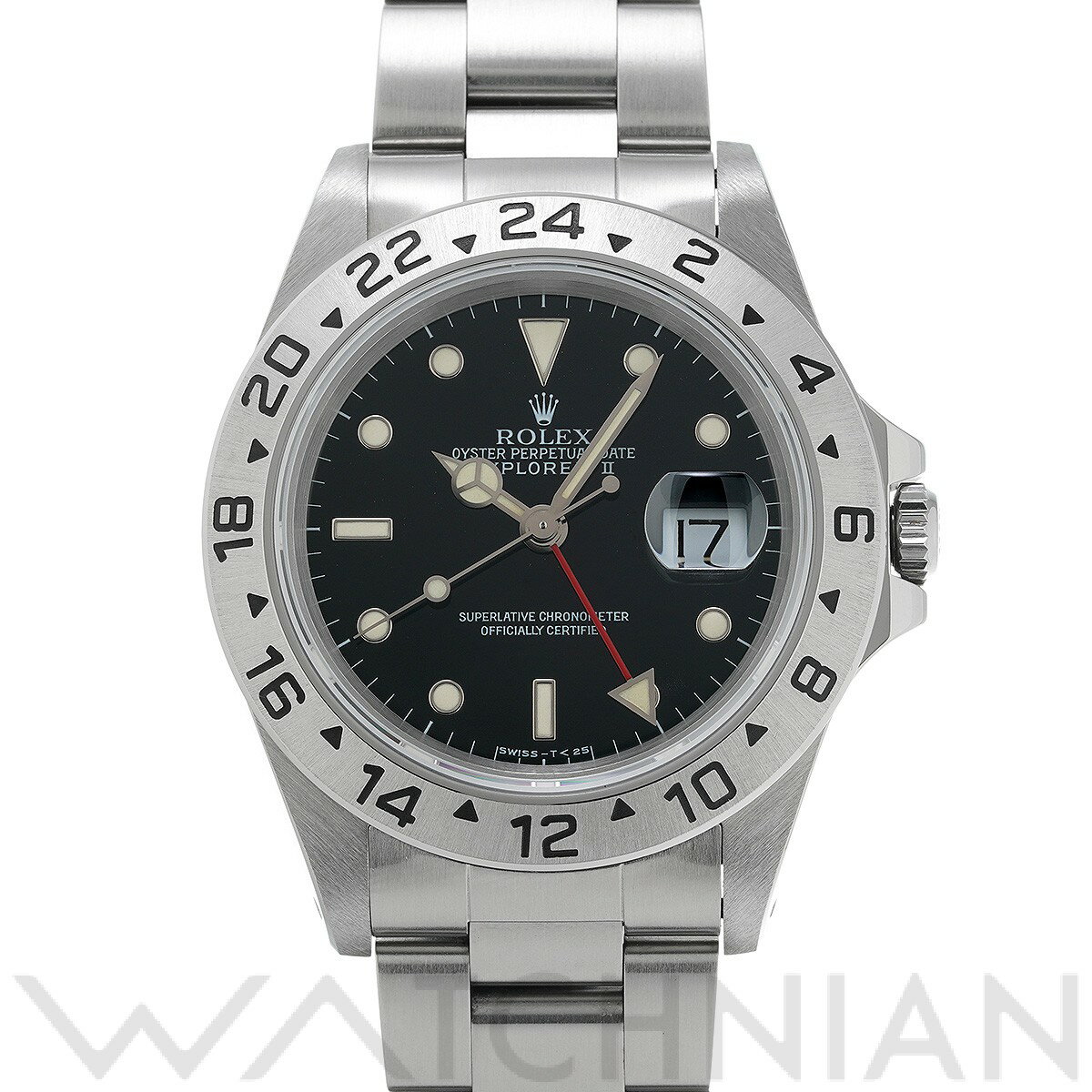 【中古】 ロレックス ROLEX エクスプローラーII 16570 U番(1998年頃製造) ブラック メンズ 腕時計