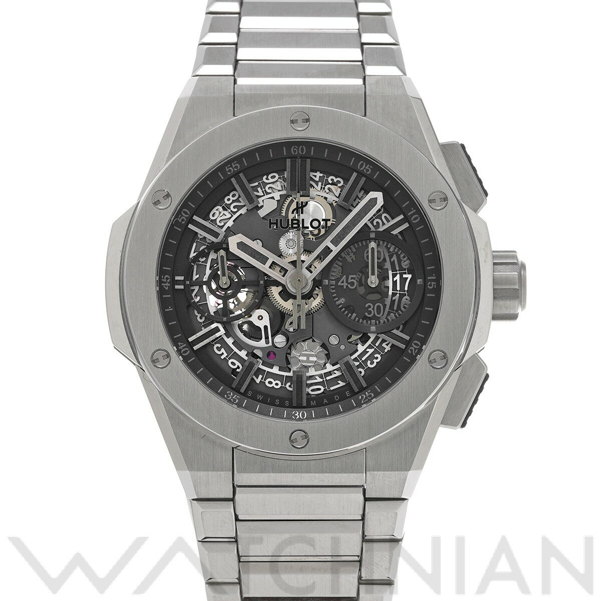 【4種選べるクーポン＆P2倍 5/20】【ローン60回払い無金利】【中古】 ウブロ HUBLOT ビッグバン インテグレーテッド ヨシダ スペシャルエディション 451.NX.1140.NX.YOS マットブラックスケルトン メンズ 腕時計