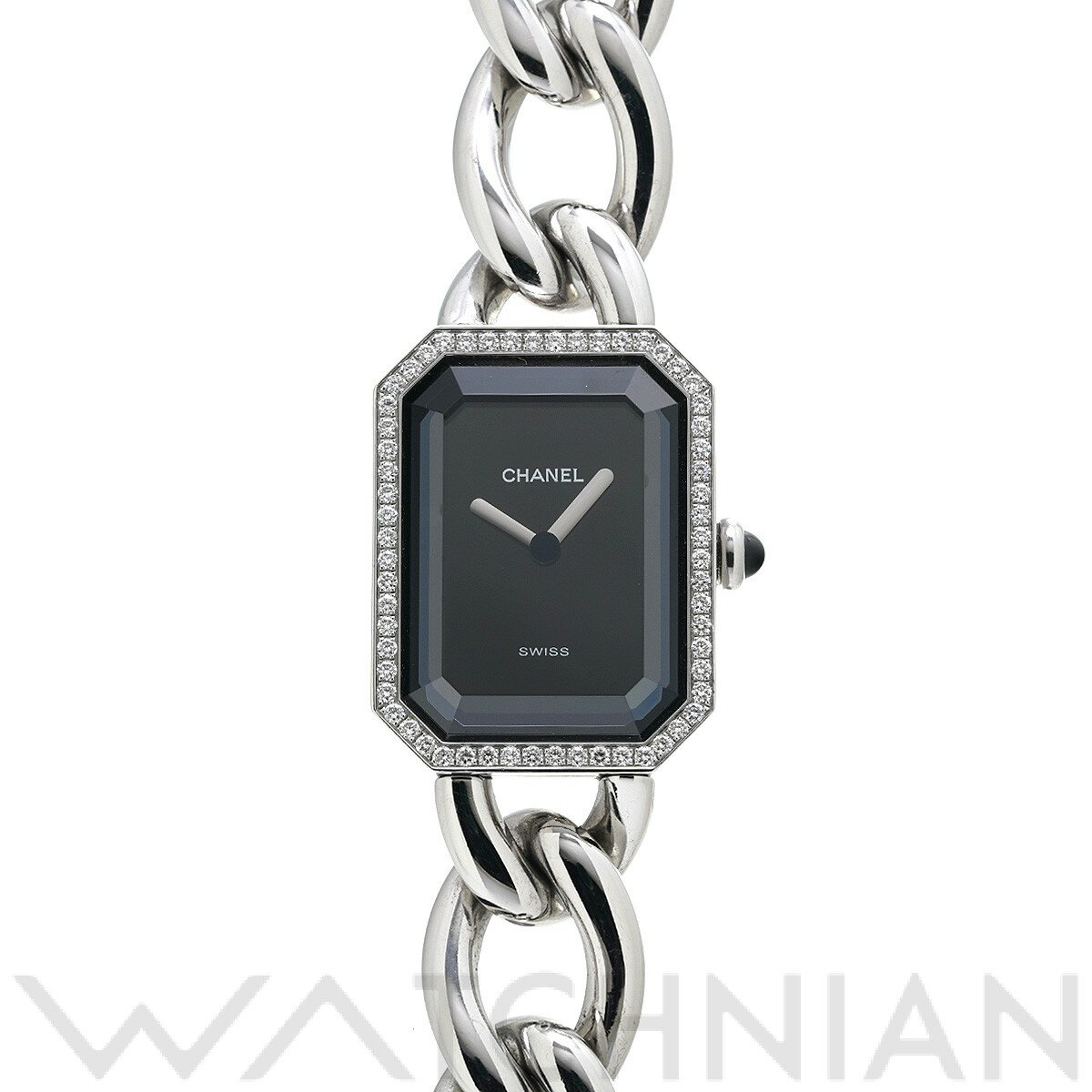 【中古】 シャネル CHANEL プルミエール M H0495 ブラック レディース 腕時計