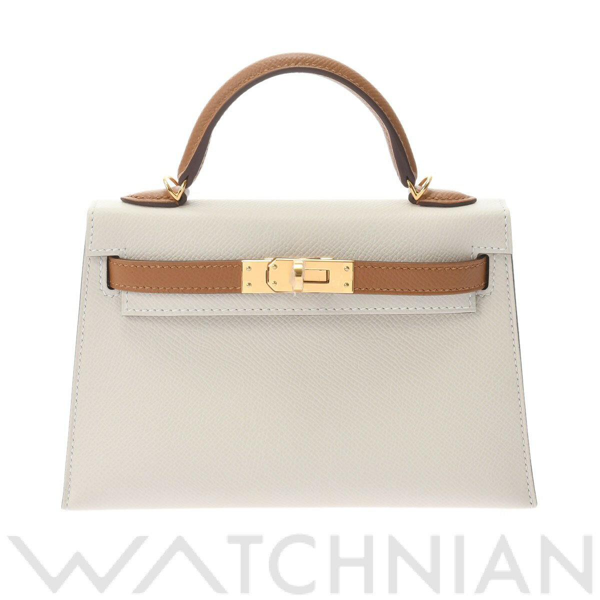 【新品】 エルメス HERMES ミニケリー2 パーソナルオーダー品 ナタ/チャイ/ゴールド金具 ヴォーエプソン レディース ハンドバッグのサムネイル