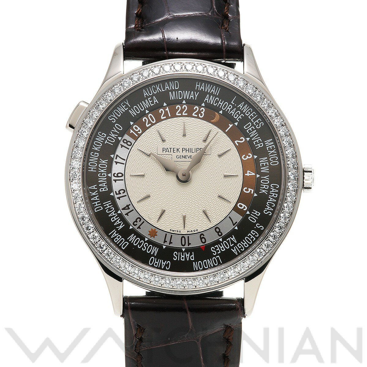 【中古】 パテック フィリップ PATEK PHILIPPE コンプリケーション ワールドタイム 7130G-001 ブラウン レディース 腕時計