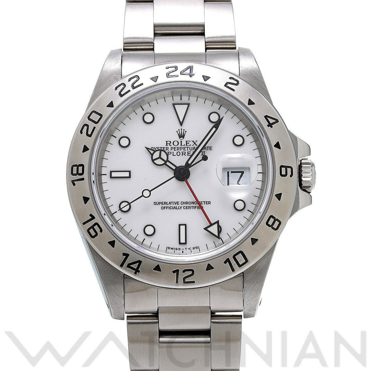 【中古】 ロレックス ROLEX エクスプローラーII 16570 T番(1997年頃製造) ホワイト メンズ 腕時計