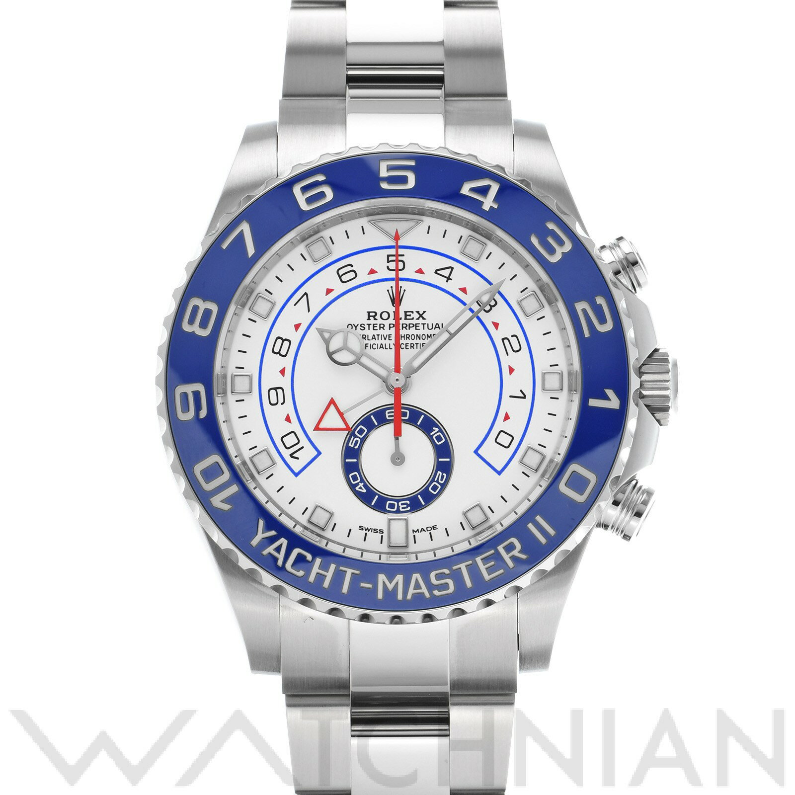 【全品ポイント2倍 5/30】【中古】 ロレックス ROLEX ヨットマスターII 116680 ランダムシリアル ホワイト メンズ 腕時計
