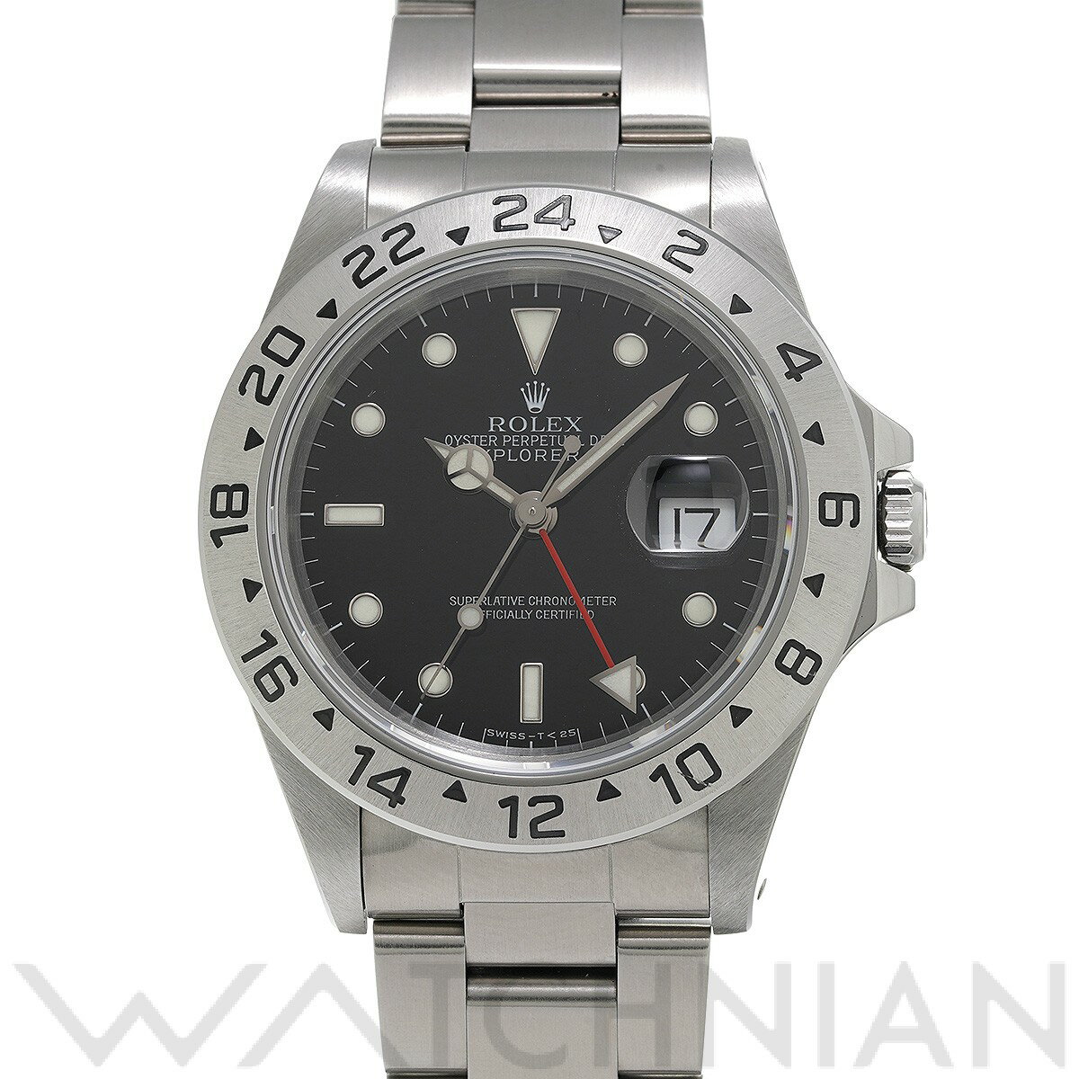 【中古】 ロレックス ROLEX エクスプローラーII 16570 A番(1999年頃製造) ブラック メンズ 腕時計