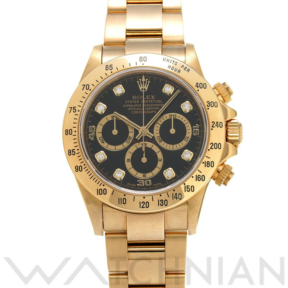 【中古】 ロレックス ROLEX コスモグラフ デイトナ 16528G A番(1999年頃製造) ブラック/ダイヤモンド メンズ 腕時計