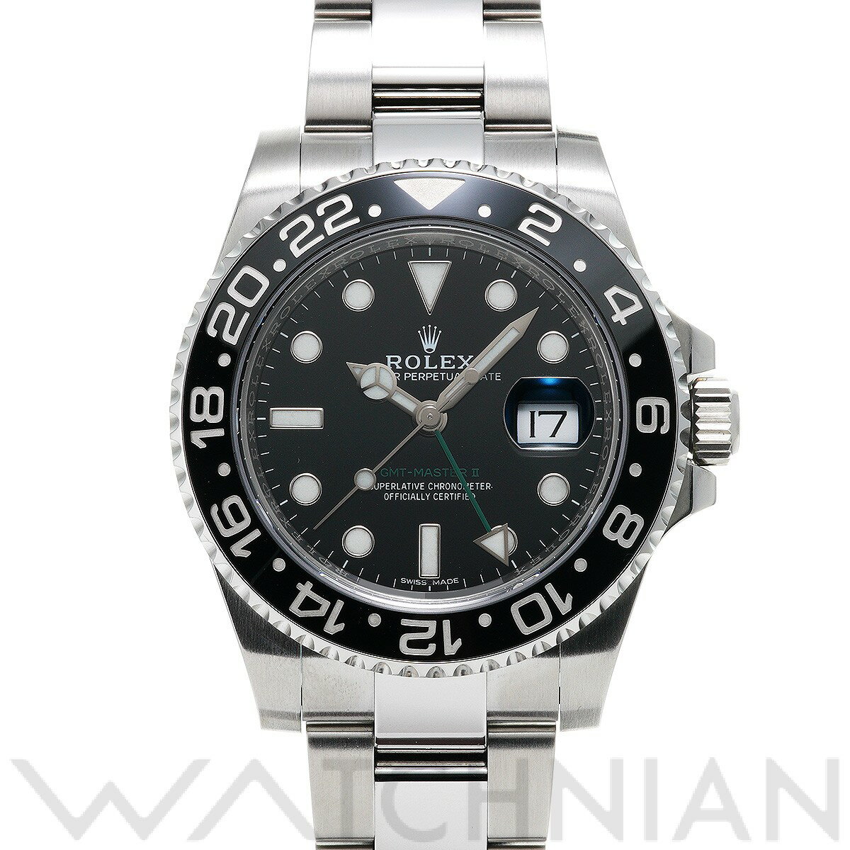 【中古】 ロレックス ROLEX GMTマスターII 116710LN ランダムシリアル ブラック メンズ 腕時計