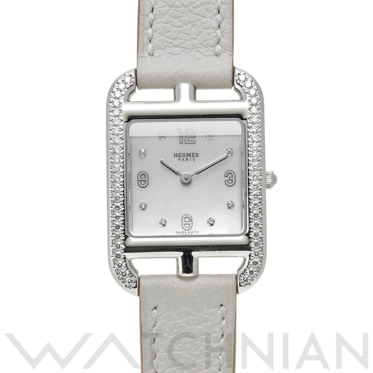 【中古】 エルメス HERMES ケープコッド CC1.232 ホワイトシェル/ダイヤモンド レディース 腕時計のサムネイル