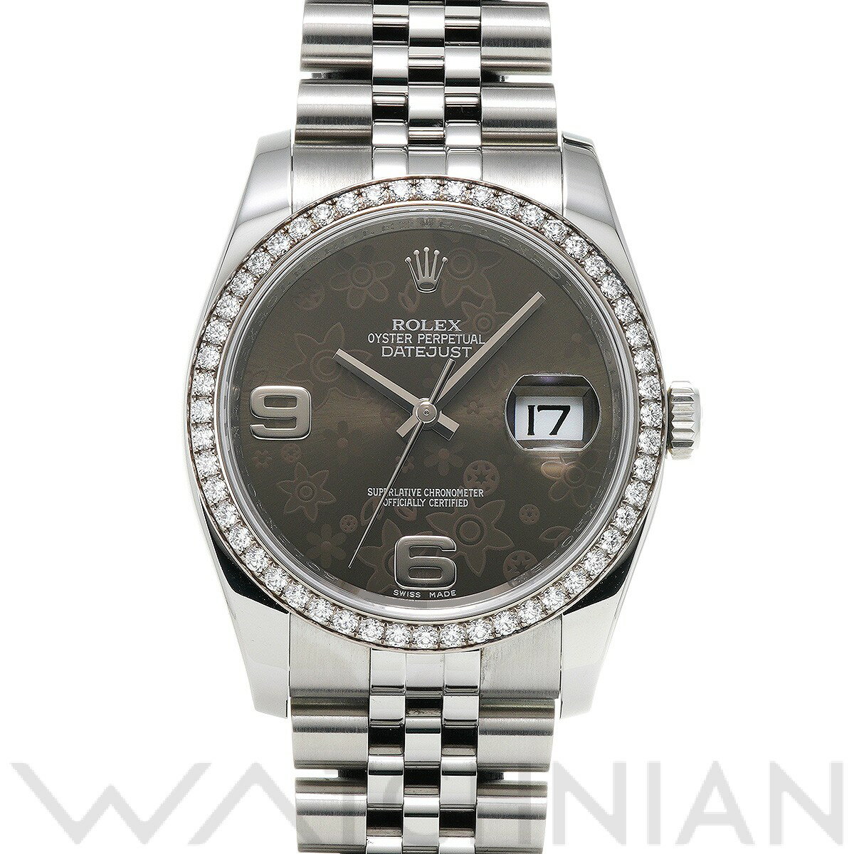 【中古】 ロレックス ROLEX デイトジャスト 36 116244 V番(2010年頃製造) グレ ...