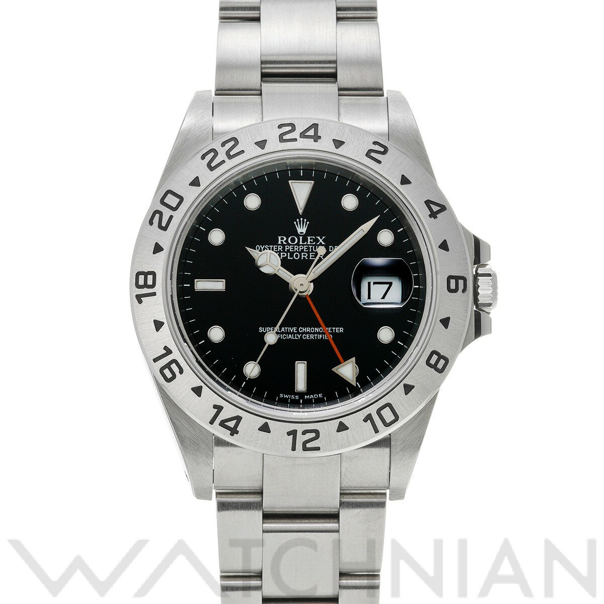 【中古】 ロレックス ROLEX エクスプローラーII 16570 Y番(2002年頃製造) ブラック メンズ 腕時計