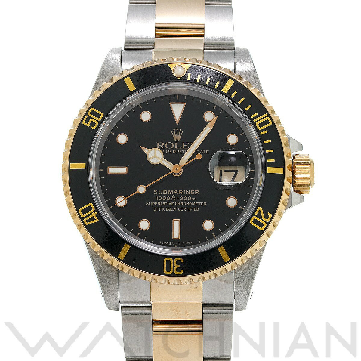【中古】 ロレックス ROLEX サブマリーナ デイト 16613 T番(1996年頃製造) ブラック メンズ 腕時計
