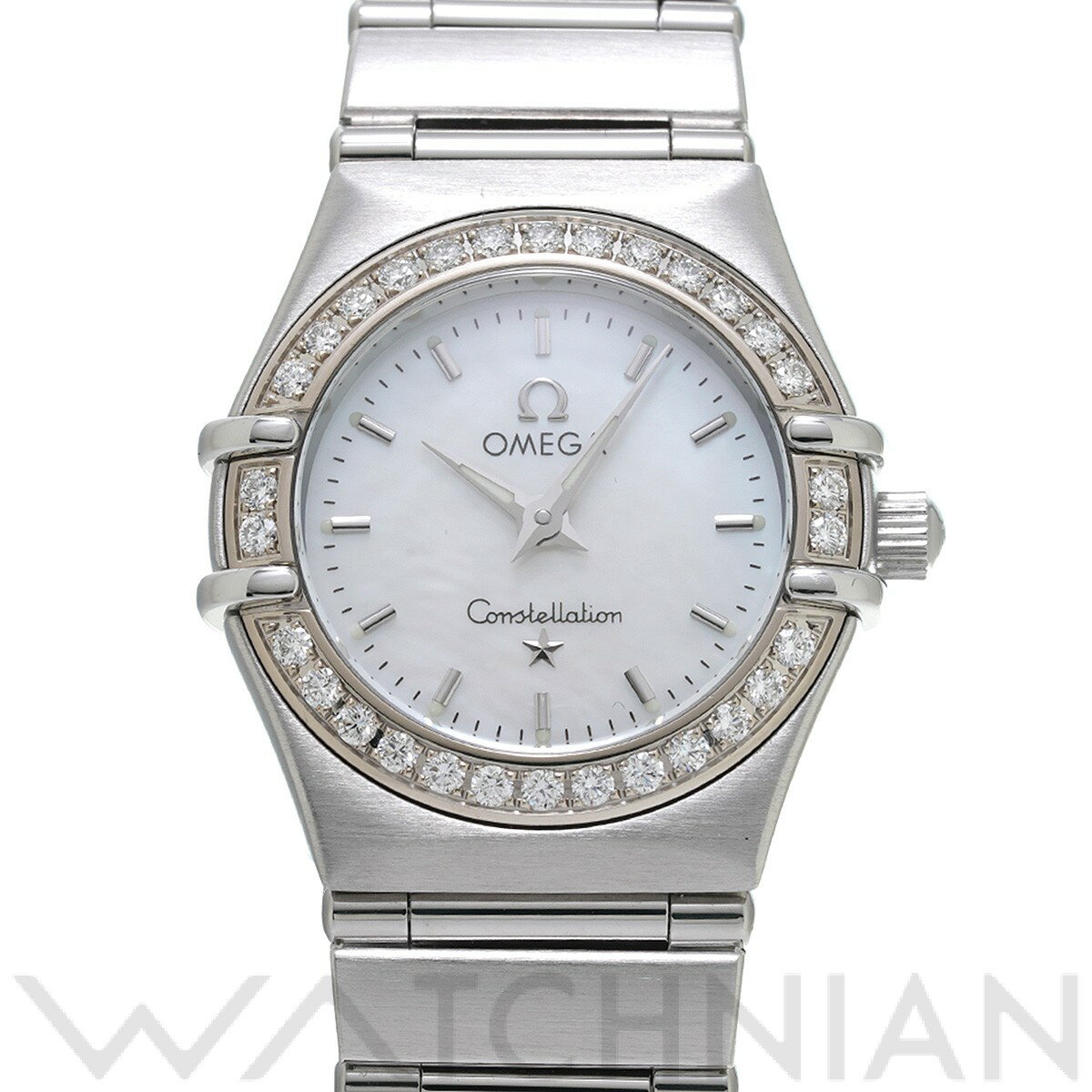【中古】 オメガ OMEGA コンステレーション ミニ クォーツ 1466.71 ホワイトシェル レディース 腕時計