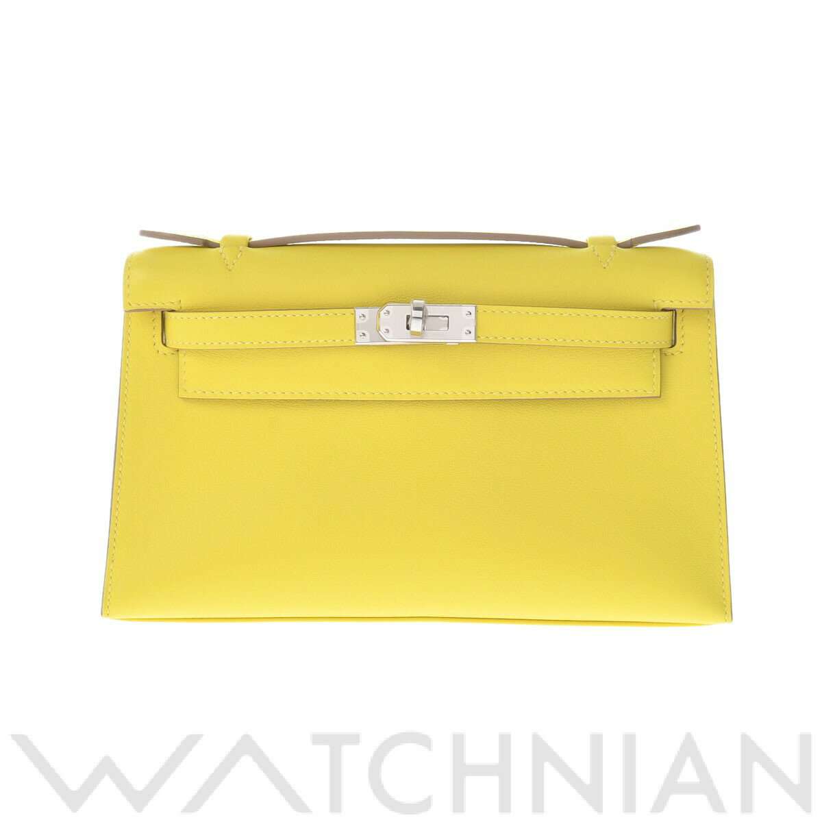 【新品】 エルメス HERMES ポシェットケリー ライム/パラジウム金具 ヴォースイフト レディース ハンドバッグのサムネイル