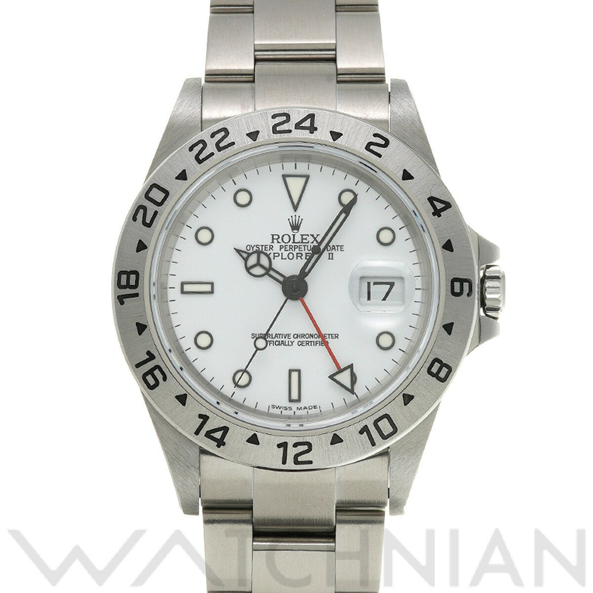 【中古】 ロレックス ROLEX エクスプローラーII 16570 F番(2003年頃製造) ホワイト メンズ 腕時計