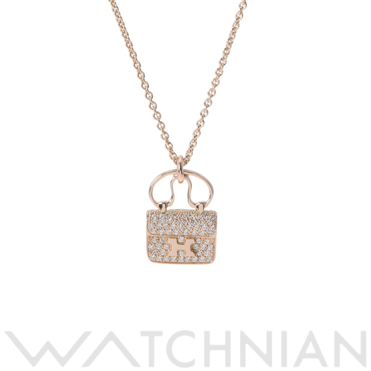 【中古】 エルメス HERMES アミュレット コンスタンス ネックレス K18イエローゴールド/ダイヤモンド ダイヤモンド レディース ネックレスのサムネイル