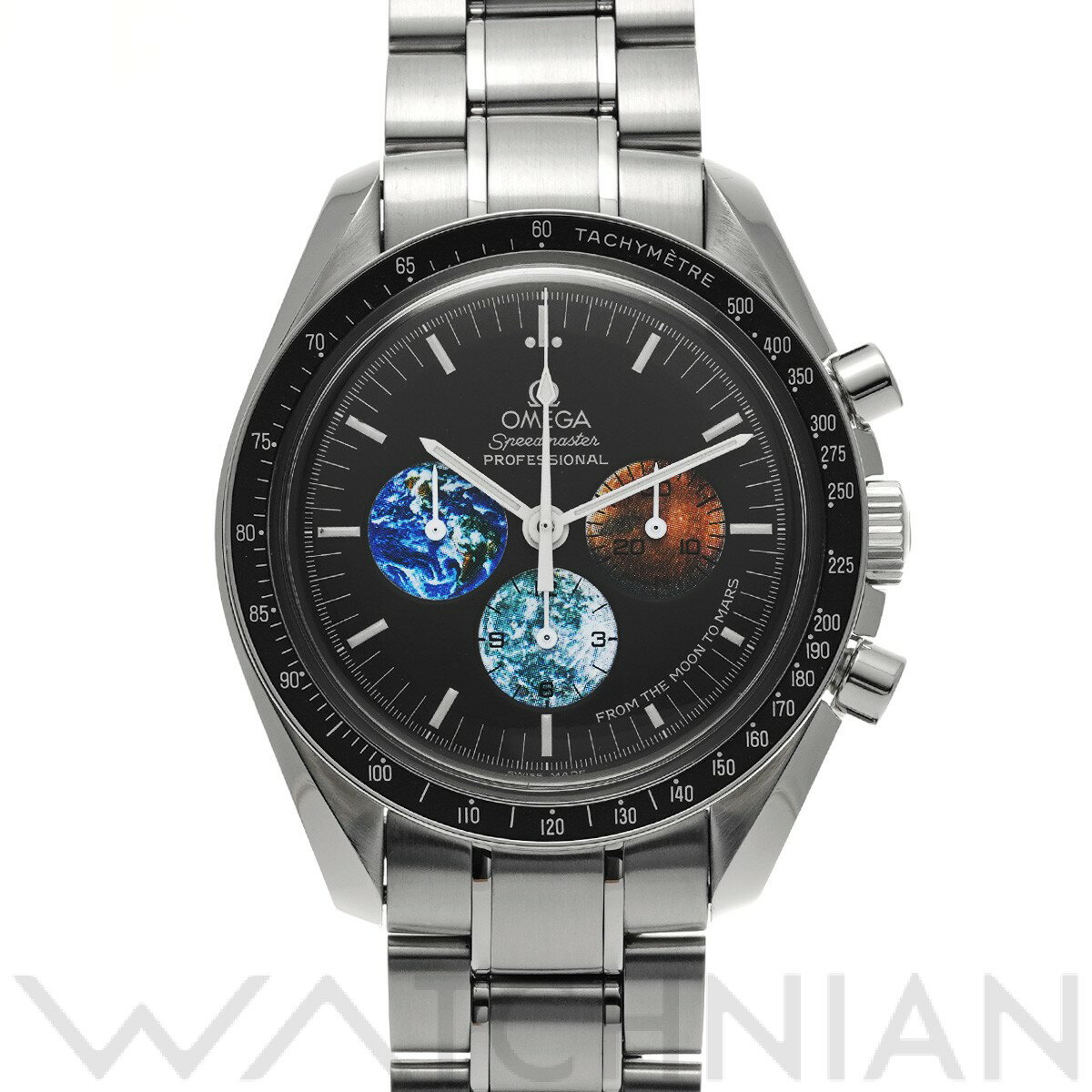 【中古】 オメガ OMEGA スピードマスター プロフェッショナル ムーンウォッチ フロムザムーントゥマーズ 3577.50 ブラック メンズ 腕時計