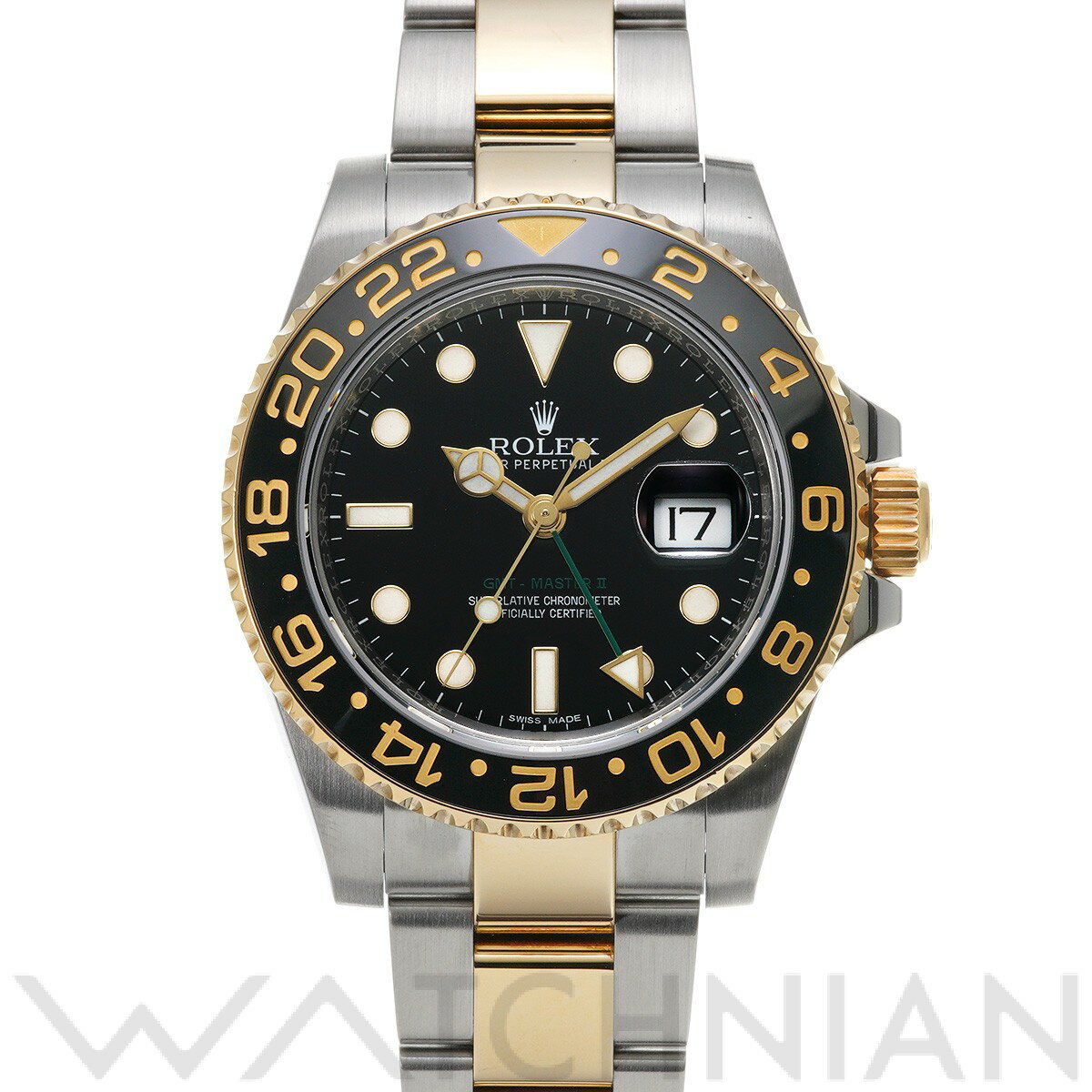 【中古】 ロレックス ROLEX GMTマスターII 116713LN ランダムシリアル ブラック メンズ 腕時計