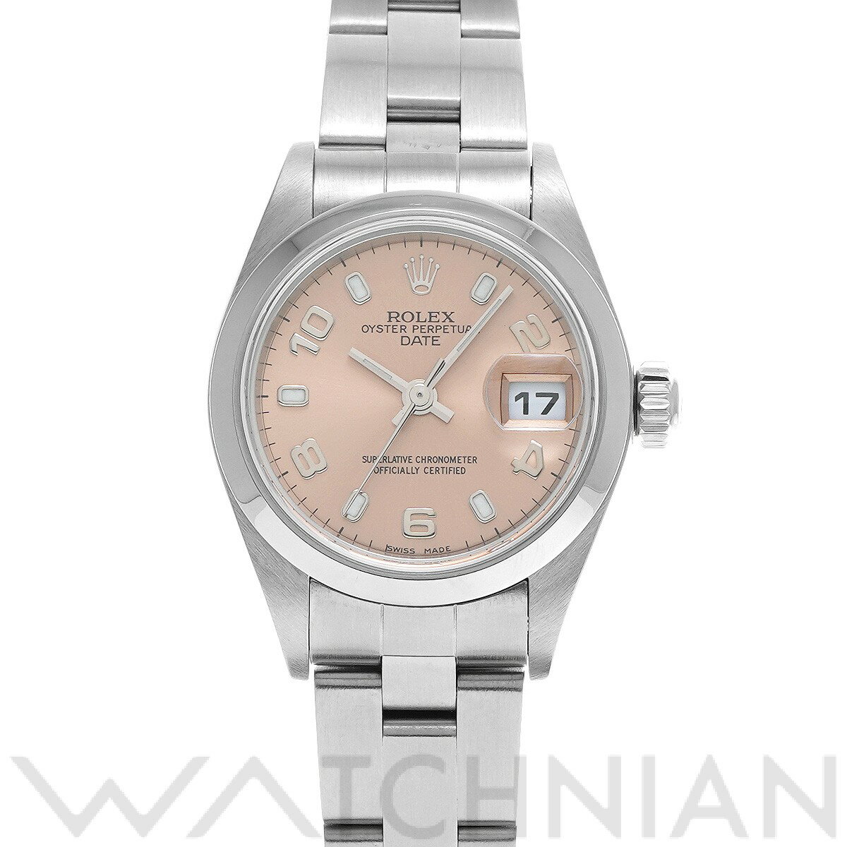 【中古】 ロレックス ROLEX オイスターパーペチュアル デイト 26 79160 P番(2000年頃製造) ピンク レディース 腕時計