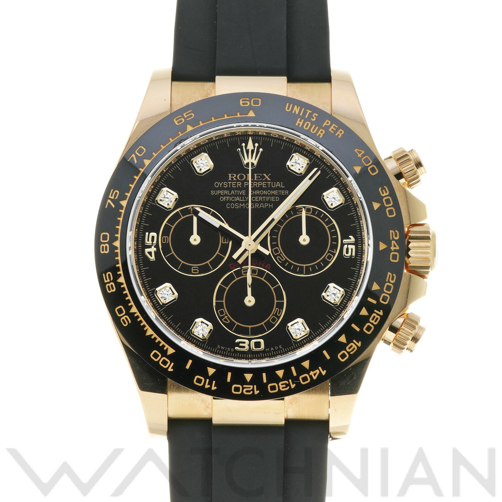 【中古】 ロレックス ROLEX コスモグラフ デイトナ 116518LNG ランダムシリアル ブラック/ダイヤモンド メンズ 腕時計