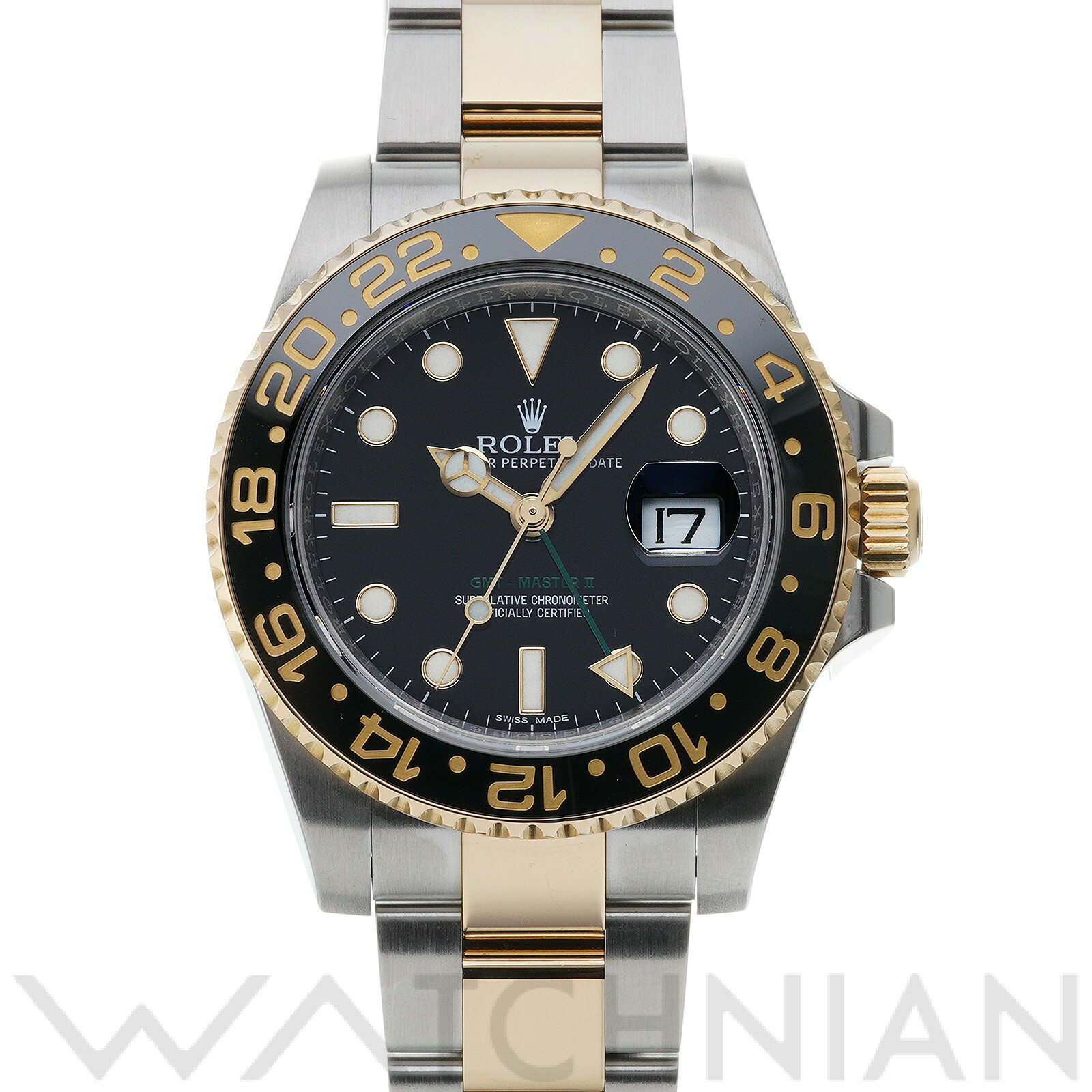 【中古】 ロレックス ROLEX GMTマスターII 116713LN ランダムシリアル ブラック メンズ 腕時計 黒 ブランド ロレックス腕時計 ウォッチ 高級腕時計