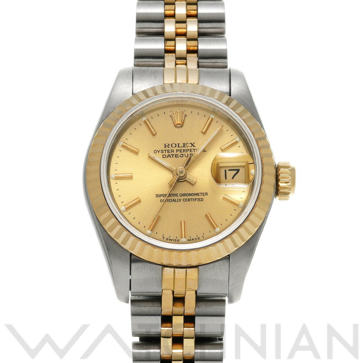 【中古】 ロレックス ROLEX デイトジャスト 69173 R番(1987年頃製造) シャンパン レディース 腕時計