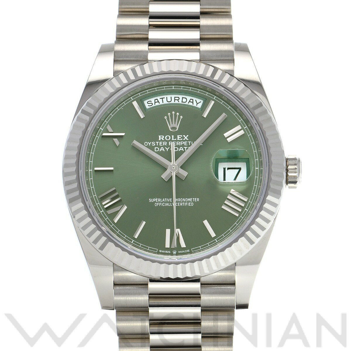 【中古】 ロレックス ROLEX デイデイト 40 228239 ランダムシリアル オリーブグリーン メンズ 腕時計