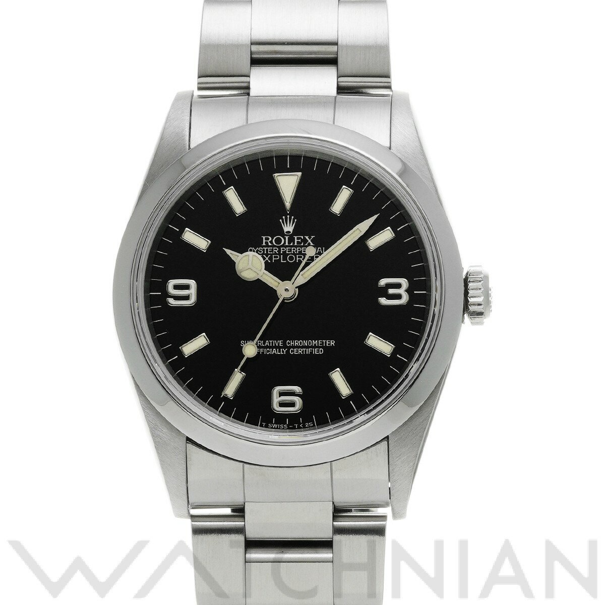 【中古】 ロレックス ROLEX エクスプローラー 14270 T番(1996年頃製造) ブラック メンズ 腕時計