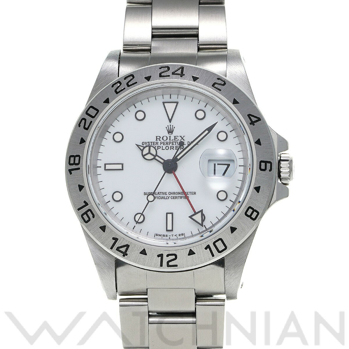 【中古】 ロレックス ROLEX エクスプローラーII 16570 U番(1997年頃製造) ホワイト メンズ 腕時計