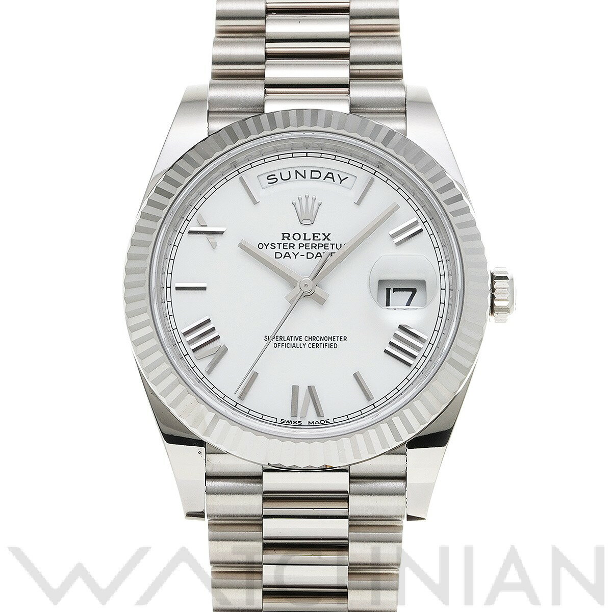 【中古】 ロレックス ROLEX デイデイト 40 228239 ランダムシリアル ホワイト メンズ 腕時計