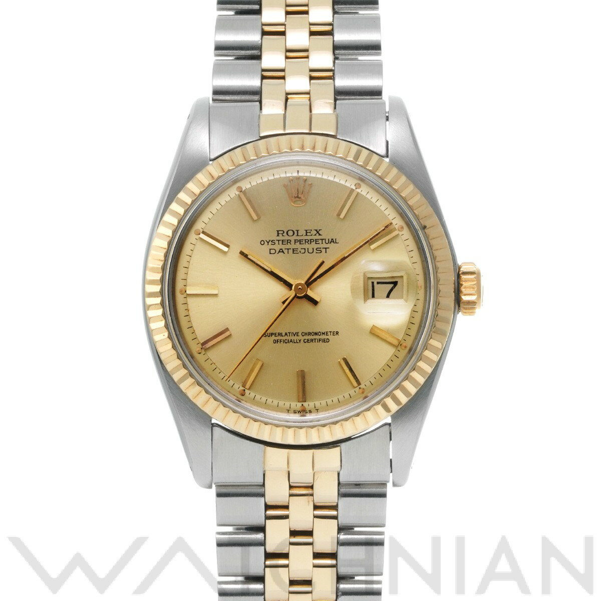 【4種選べるクーポン】【ローン60回払い無金利】【中古】 ロレックス ROLEX デイトジャスト 1601 39番台(1975年頃製造) シャンパン メンズ 腕時計