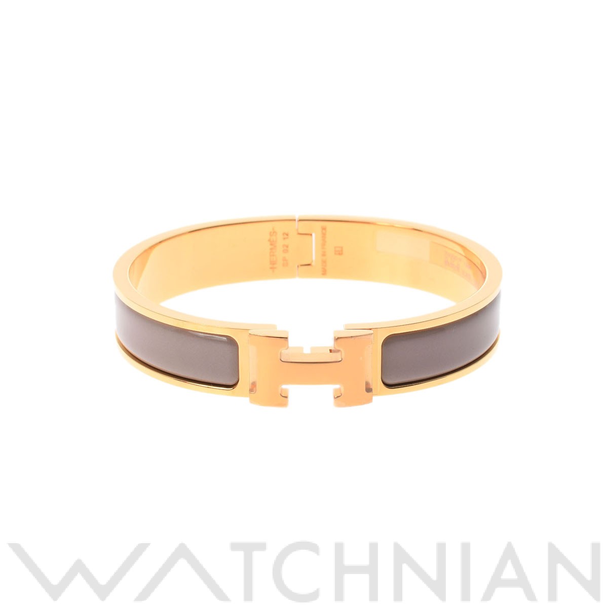 【新品】 エルメス HERMES クリックH マロングラッセ/ゴールド金具 エナメル レディース ブレスレットのサムネイル