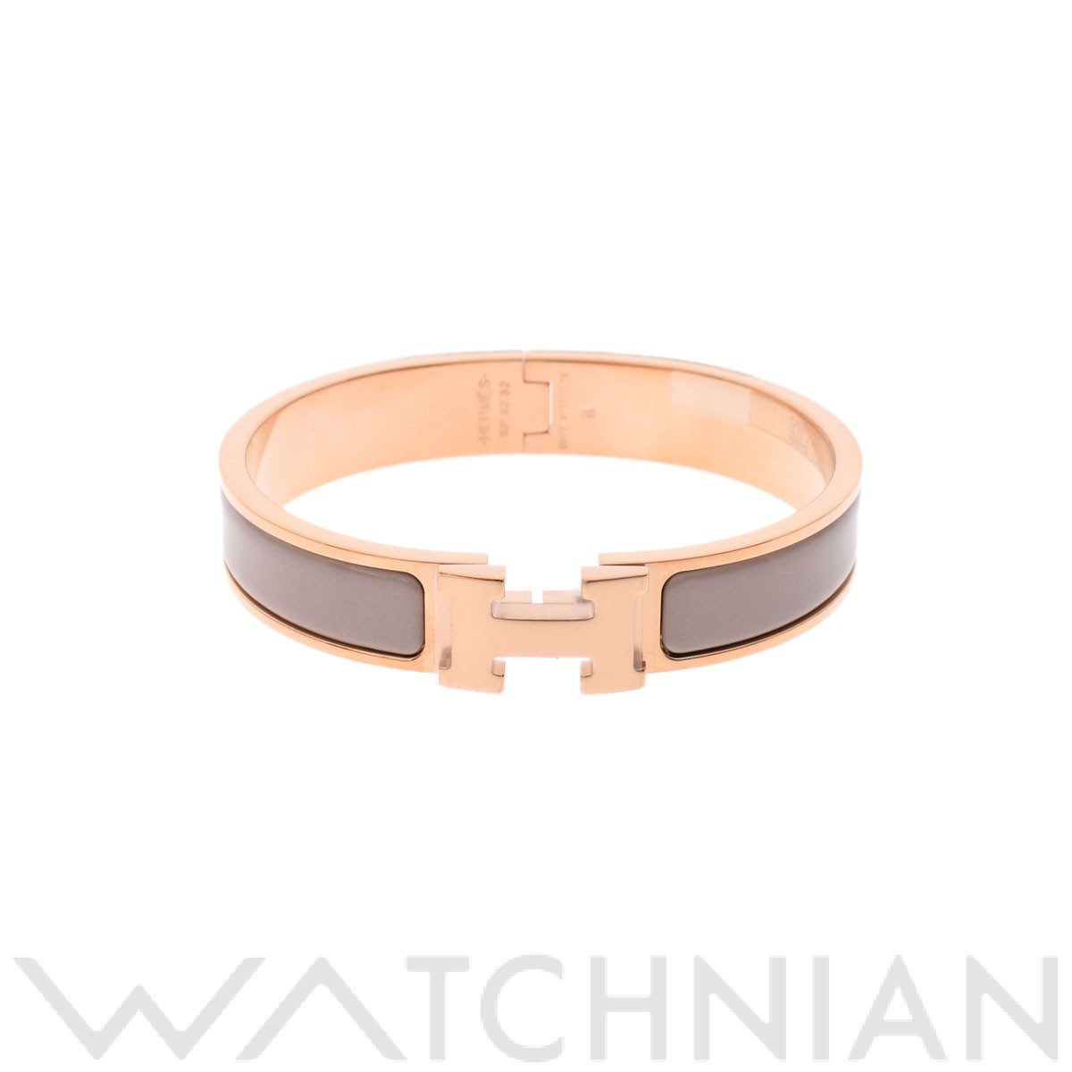 【新品】 エルメス HERMES クリックH マロングラッセ/ローズゴールド金具 エナメル レディース ブレスレットのサムネイル