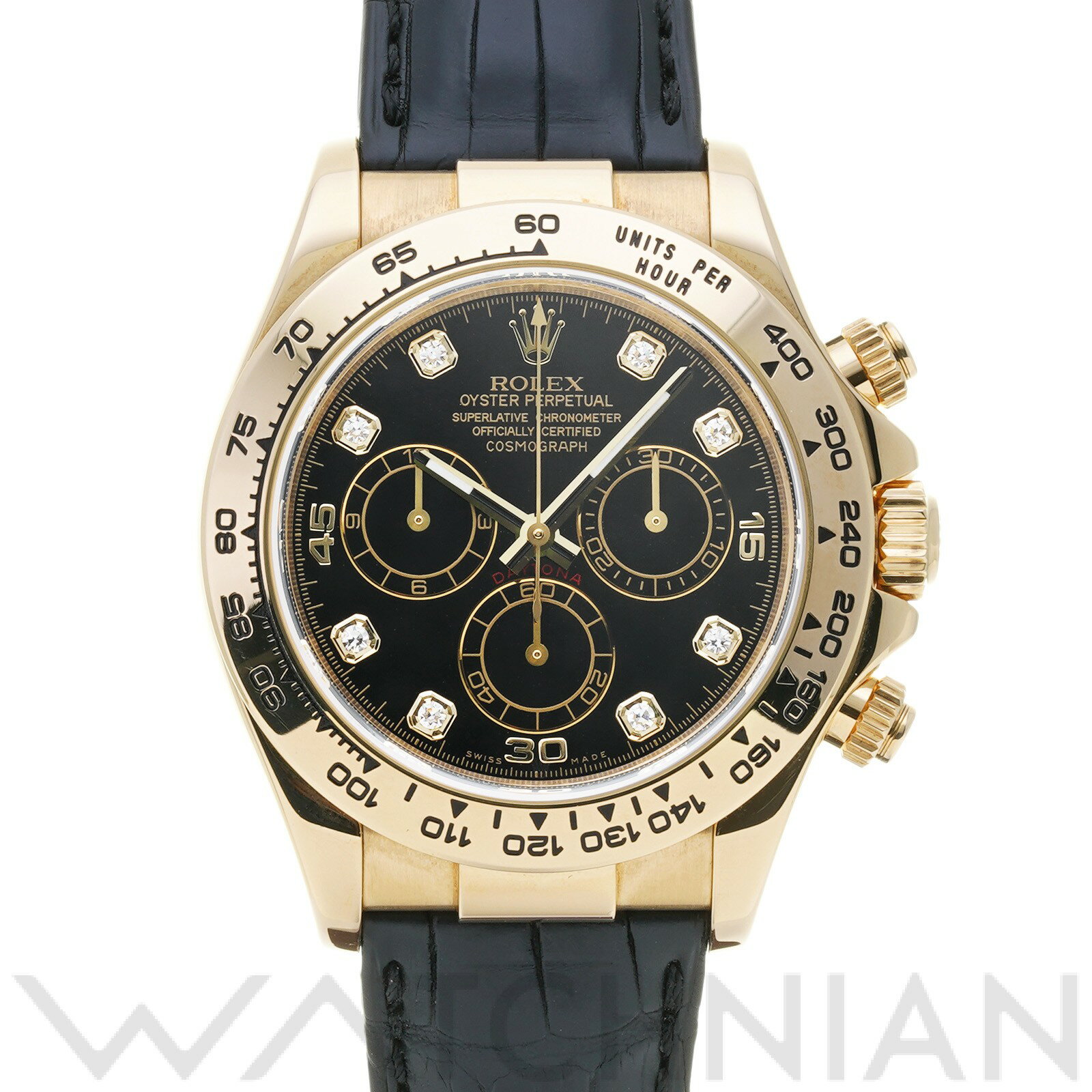 【中古】 ロレックス ROLEX コスモグラフ デイトナ 116518G F番(2004年頃製造) ブラック/ダイヤモンド メンズ 腕時計