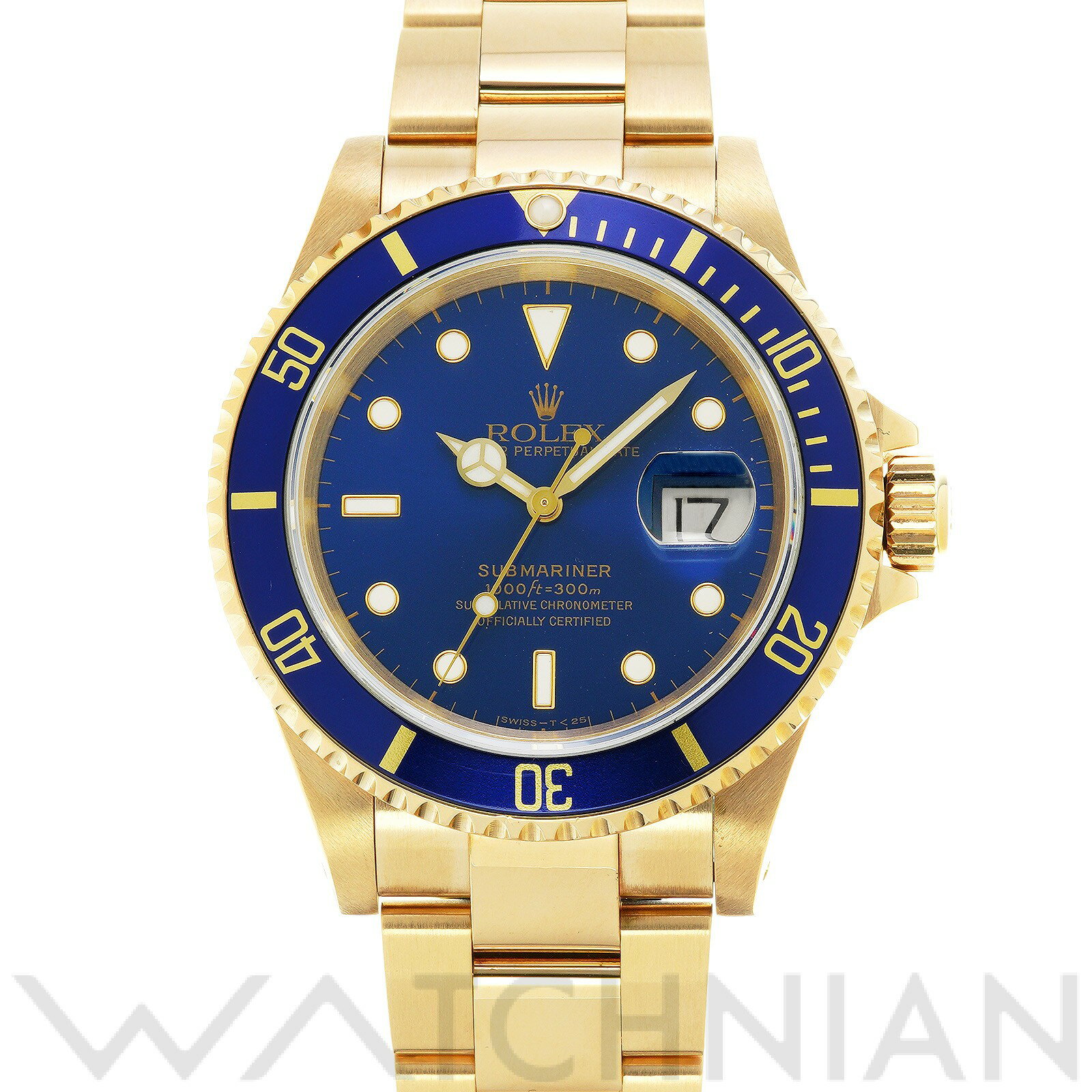 【中古】 ロレックス ROLEX サブマリーナ デイト 16618 S番(1994年頃製造) ブルー メンズ 腕時計