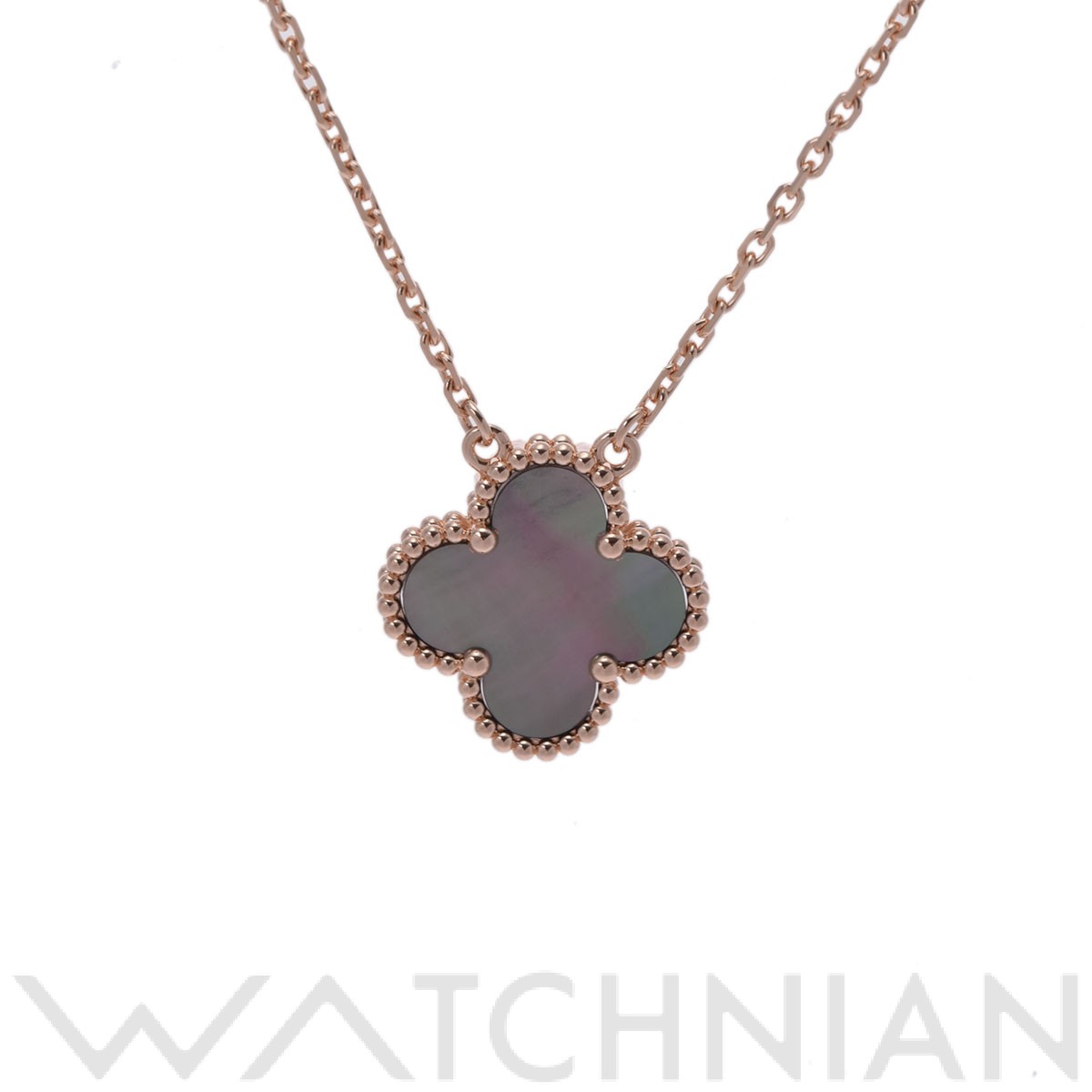 【中古】 ヴァン クリーフ&アーペル Van Cleef & Arpels ヴィンテージ アルハンブラ ネックレス ブラックシェル VCARP4KK00 K18ピンクゴールド/ブラックシェル レディース ネックレスのサムネイル